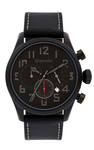 Gigandet Herren Analog Japanisches Quarzwerk Uhr mit Leder Armband VNAG4/007 von Gigandet