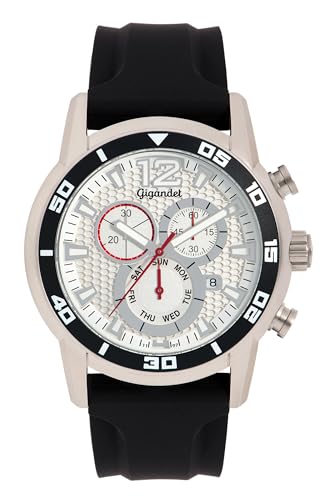 Gigandet Herren Analog Schweizer Quarzwerk Uhr mit Silikon Armband 4VNAG14NE/004 von Gigandet