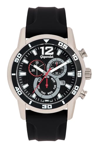 Gigandet Herren Analog Schweizer Quarzwerk Uhr mit Silikon Armband 5VNAG14NE/002 von Gigandet
