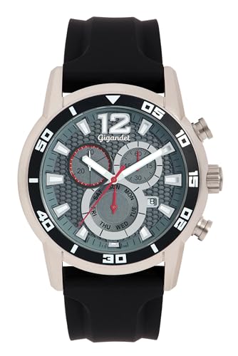 Gigandet Herren Analog Schweizer Quarzwerk Uhr mit Silikon Armband VNAG14/005 von Gigandet