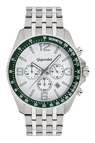 Gigandet Herren-Armbanduhr Chronograph Quarz Analog mit Edelstahlarmband Fast Track G12-002 von Gigandet