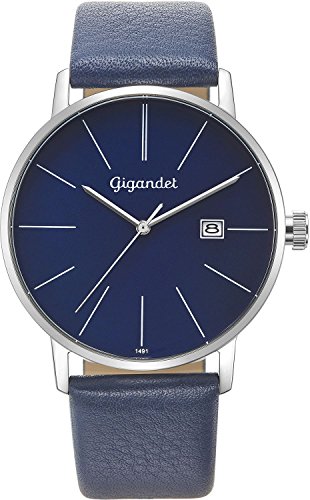 Gigandet Herren-Armbanduhr Minimalism Quarz Analog Leder blau G42-009 Gigandet Herren-Armbanduhr Minimalism Quarz Analog Leder blau G42-009 von Gigandet