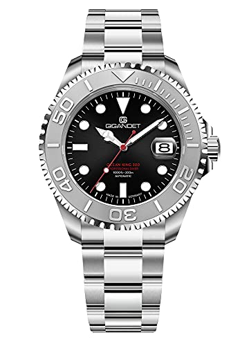 Gigandet Herren-Automatikuhr Ocean King - Made in Germany - Saphirglas - Swiss Super Luminova - Edelstahl - 300m/30bar wasserdicht - G404-002M von Gigandet