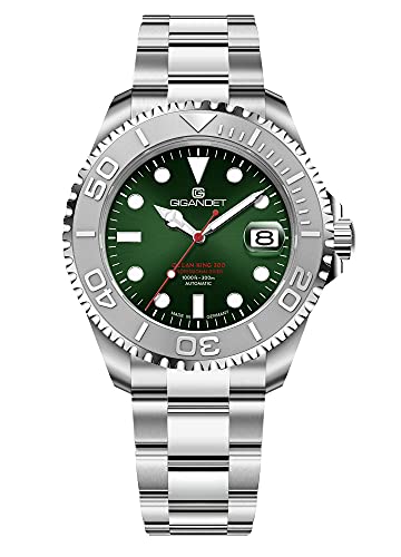 Gigandet Herren-Automatikuhr Ocean King - Made in Germany - Saphirglas - Swiss Super Luminova - Edelstahl - 300m/30bar wasserdicht - G404-004M von Gigandet