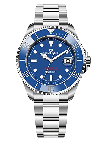 Gigandet Herren-Automatikuhr Sea Ground 300 Ceramic Date - Made in Germany - Keramiklünette - Saphirglas - Swiss Super Luminova - Edelstahl - 300m/30bar wasserdicht - Blau - G300-015M-C von Gigandet