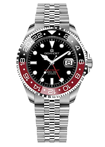 Gigandet Herren-Automatikuhr World Trip GMT - Made in Germany - Swiss Made Automatikuhrwerk SW330-2 - Keramiklünette Saphirglas Super Luminova - Verschraubtes Edelstahlarmband 300m/30bar G1000-007M-C Gigandet Herren-Automatikuhr World Trip GMT - Made in Germany - Swiss Made Automatikuhrwerk SW330-2 - Keramiklünette Saphirglas Super Luminova - Verschraubtes Edelstahlarmband 300m/30bar G1000-007M-C von Gigandet