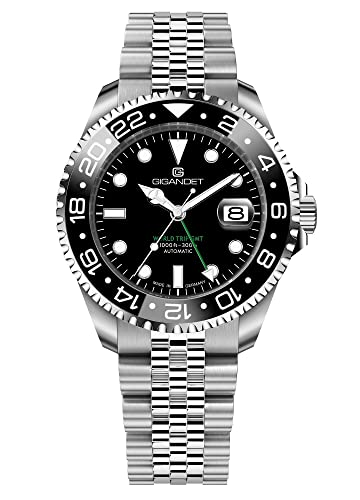 Gigandet Herren-Automatikuhr World Trip GMT - Made in Germany - Swiss Made Automatikuhrwerk SW330-2 - Keramiklünette - Saphirglas - Verschraubtes Edelstahlarmband - 300m/30bar - G1000-005M-C Gigandet Herren-Automatikuhr World Trip GMT - Made in Germany - Swiss Made Automatikuhrwerk SW330-2 - Keramiklünette - Saphirglas - Verschraubtes Edelstahlarmband - 300m/30bar - G1000-005M-C von Gigandet
