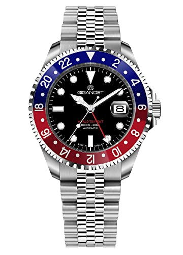 Gigandet Herren-Automatikuhr World Trip GMT - Made in Germany - Swiss Made Automatikuhrwerk SW330-2 - Saphirglas - Super Luminova - Verschraubtes Edelstahlarmband - 300m/30bar - Schwarz - G1000-002M Gigandet Herren-Automatikuhr World Trip GMT - Made in Germany - Swiss Made Automatikuhrwerk SW330-2 - Saphirglas - Super Luminova - Verschraubtes Edelstahlarmband - 300m/30bar - Schwarz - G1000-002M von Gigandet