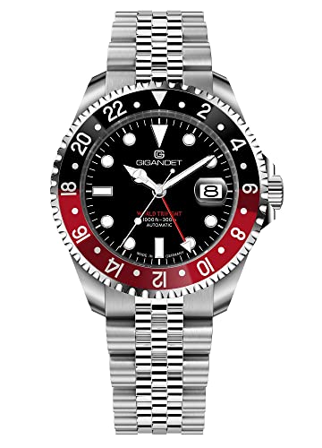 Gigandet Herren-Automatikuhr World Trip GMT - Made in Germany - Swiss Made Automatikuhrwerk SW330-2 - Saphirglas - Super Luminova - Verschraubtes Edelstahlarmband - 300m/30bar - Schwarz - G1000-003M Gigandet Herren-Automatikuhr World Trip GMT - Made in Germany - Swiss Made Automatikuhrwerk SW330-2 - Saphirglas - Super Luminova - Verschraubtes Edelstahlarmband - 300m/30bar - Schwarz - G1000-003M von Gigandet