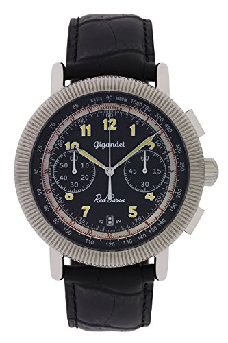 Gigandet Herren Uhr Chronograph Quarz mit Leder Armband G19 von Gigandet