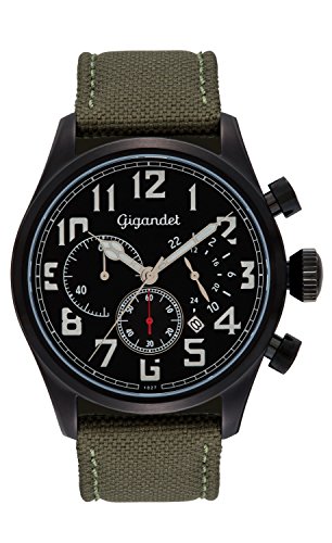 Gigandet Herrenuhr Chronograph Quarzwerk mit Texilarmband Interceptor G4-003 von Gigandet