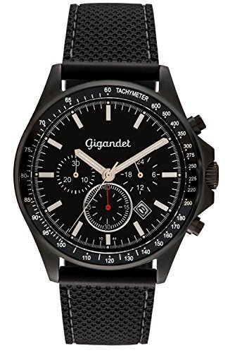 Gigandet Herrenuhr Chronograph Quarzwerk Analog mit Silikonarmband Volante G3-009 von Gigandet