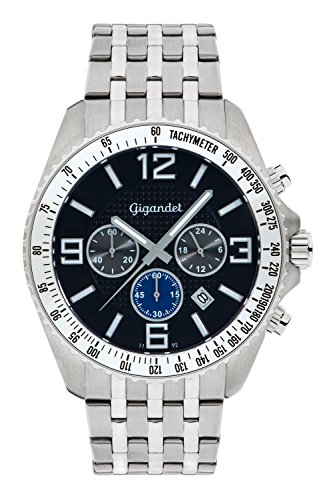 Gigandet Herren Uhr Chronograph Quarz mit Edelstahl Armband G12-009 von Gigandet