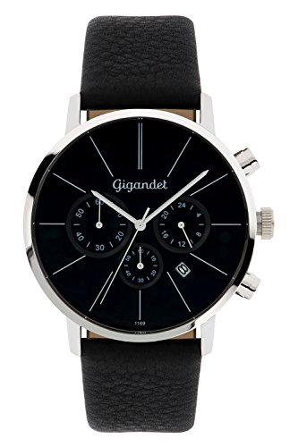 Gigandet Herren-Armbanduhr schwarz Chronograph Quarz Analog Leder G32-002 Gigandet Herren-Armbanduhr schwarz Chronograph Quarz Analog Leder G32-002 von Gigandet
