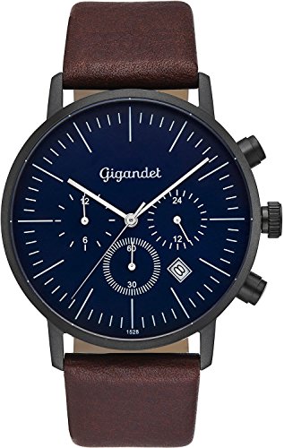 Gigandet Herren Uhr Analog Quarz mit Leder Armband G22-002 von Gigandet