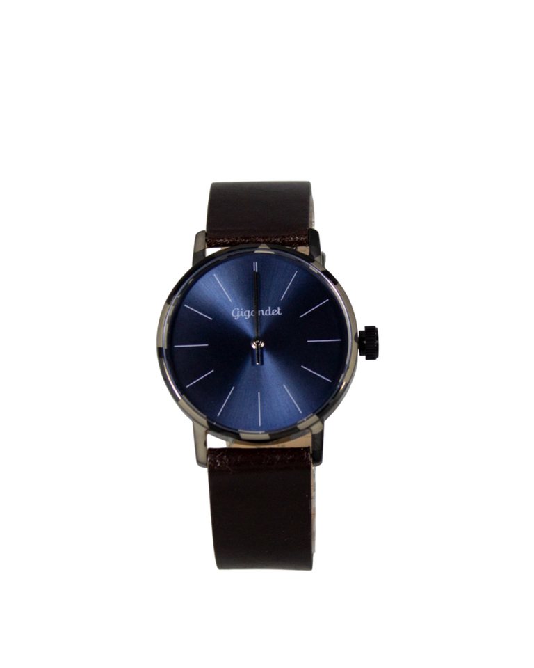 Gigandet Quarzuhr Armbanduhr Damen Quarz Edelstahl Lederband Schwarz Blau G43-032 von Gigandet