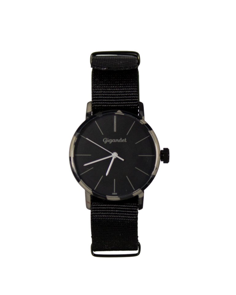 Gigandet Quarzuhr Armbanduhr Damen Quarz Edelstahl Nylon Schwarz G43-038, Mineralglas, schlicht von Gigandet