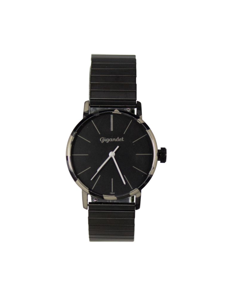 Gigandet Quarzuhr Armbanduhr Damen Quarz Edelstahl Zugband Schwarz G43-041, Mineralglas, schlicht von Gigandet