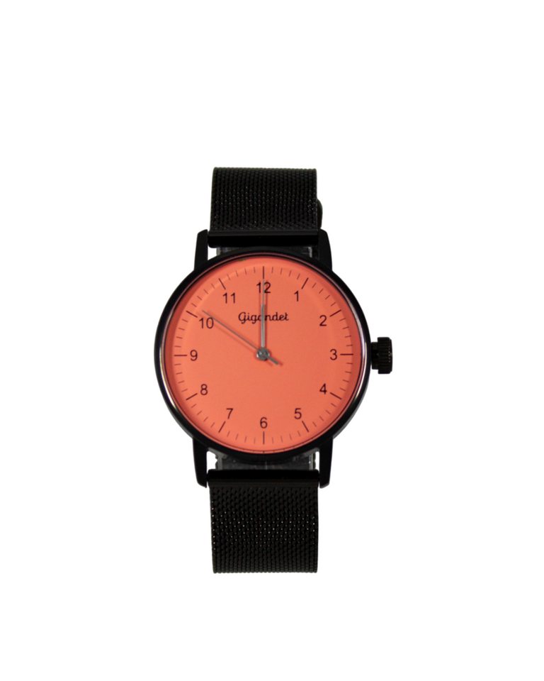 Gigandet Quarzuhr Armbanduhr Damen Quarz Schwarz Edelstahl Rot G27-016 von Gigandet