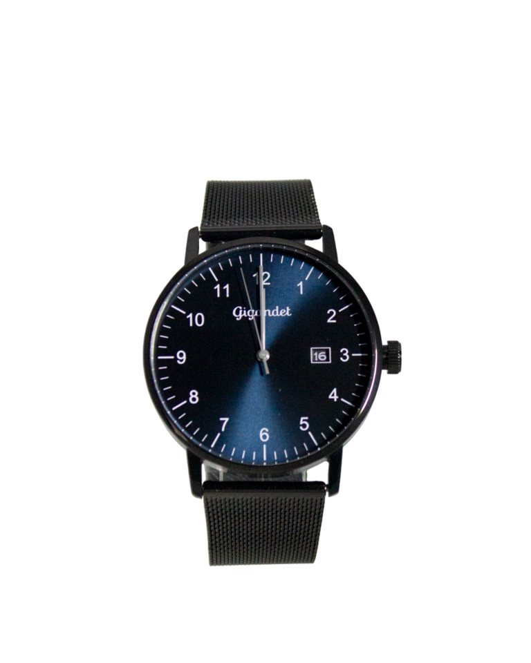 Gigandet Quarzuhr Armbanduhr Herren Quarz Schwarz Edelstahl Datum G26-010, Mineralglas, Datumsanzeige, arabische Ziffern von Gigandet