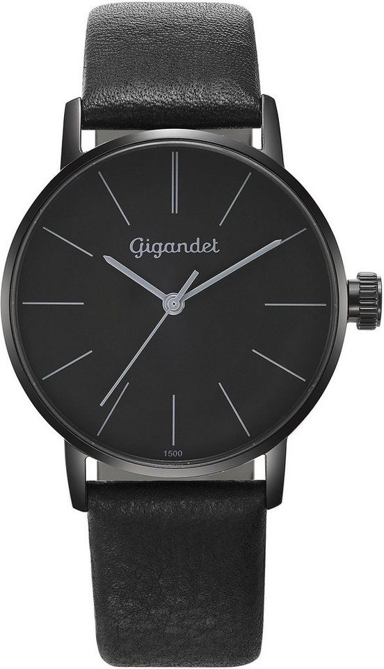 Gigandet Quarzuhr Minimalism, Mineralglas, schlicht, Lederarmband Gigandet Quarzuhr Minimalism, Mineralglas, schlicht, Lederarmband von Gigandet