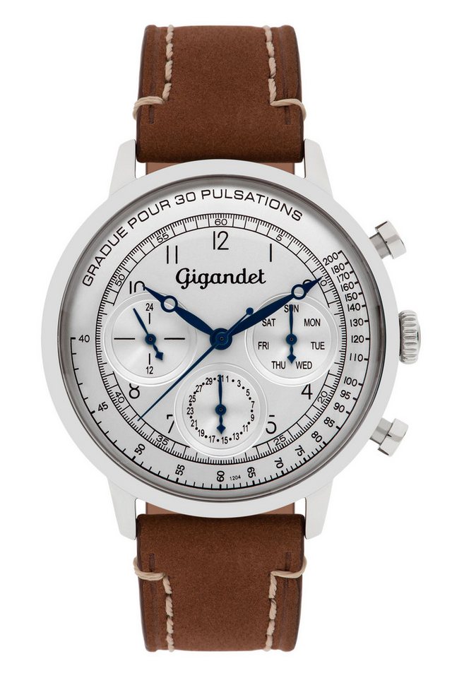 Gigandet Quarzuhr Pulsation, Kunststoffglas, Multifunktion, 24-Std. Anzeige von Gigandet