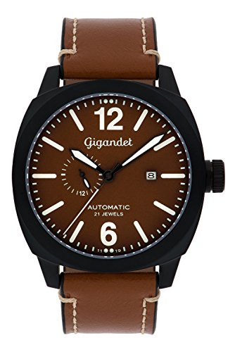 Gigandet Red Baron Herren-Armbanduhr Automatik Analog mit Lederarmband G16-001 von Gigandet