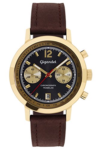 Gigandet Herren-Armbanduhr Chronograph Quarz Analog Leder Dunkelbraun Tramelan G10-009 Gigandet Herren-Armbanduhr Chronograph Quarz Analog Leder Dunkelbraun Tramelan G10-009 von Gigandet