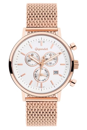 Gigandet Unisex Analog Japanisches Quarzwerk Uhr mit Edelstahl Armband 14VNAG6NE/014 von Gigandet