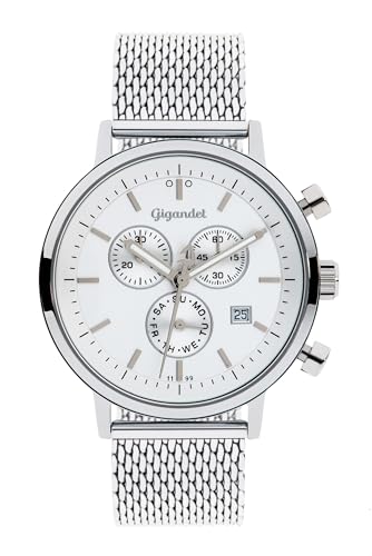 Gigandet Unisex Analog Japanisches Quarzwerk Uhr mit Edelstahl Armband 6VNAG6NE/011 von Gigandet