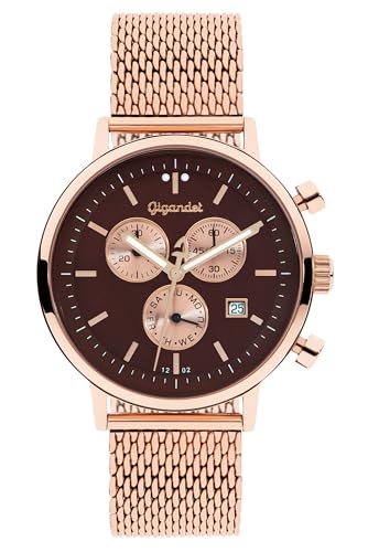 Gigandet Unisex Analog Japanisches Quarzwerk Uhr mit Edelstahl Armband 6VNAG6NE/015 von Gigandet