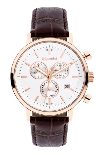 Gigandet Unisex Analog Japanisches Quarzwerk Uhr mit Leder Armband 12VNAG6NE/006 von Gigandet