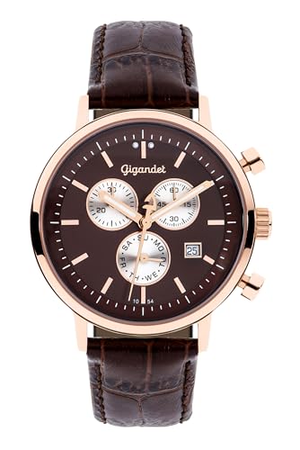 Gigandet Unisex Analog Japanisches Quarzwerk Uhr mit Leder Armband 8VNAG6NE/009 von Gigandet