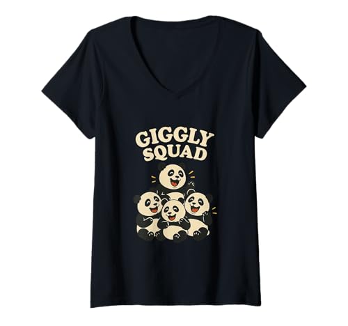 Damen Giggly Squad T-Shirt mit V-Ausschnitt Damen Giggly Squad T-Shirt mit V-Ausschnitt von Giggly Squad