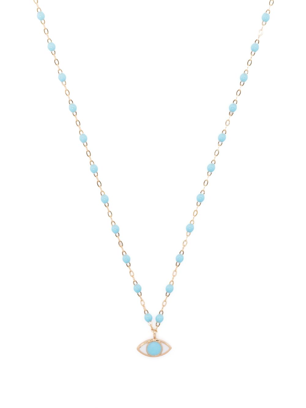 Gigi Clozeau 18kt Classic Gelbgoldhalskette mit Perlen - Blau von Gigi Clozeau