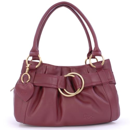 Gigi - Leder - Damenhandtasche/Schultertasche - OTHELLO 4466" - Burgund von Gigi