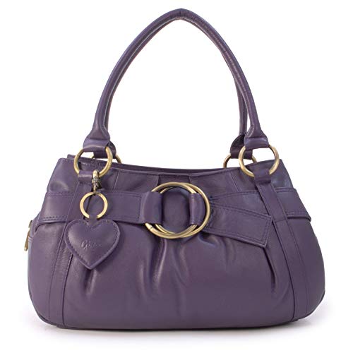 Gigi - Leder - Damenhandtasche/Schultertasche - OTHELLO 4466" - Violett von Gigi