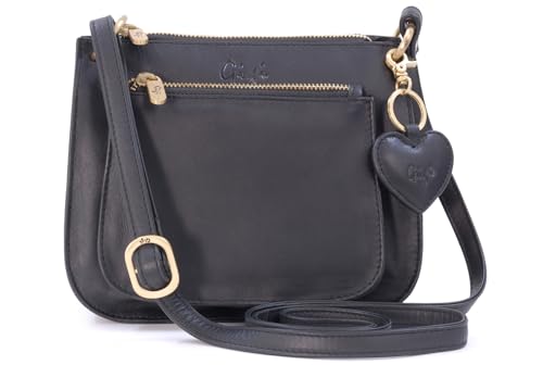 Gigi - Leder - Damenhandtasche/Umhängetasche - OTHELLO 9975" - Schwarz von Gigi