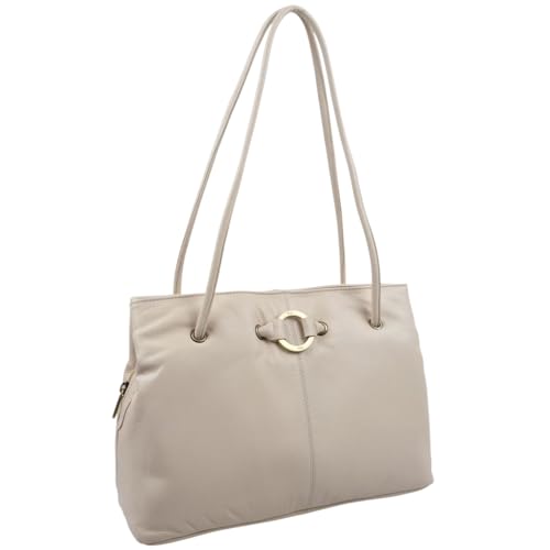 Gigi Damen Othello Collection Leder Schulter/Handtasche, elfenbeinfarben von Gigi