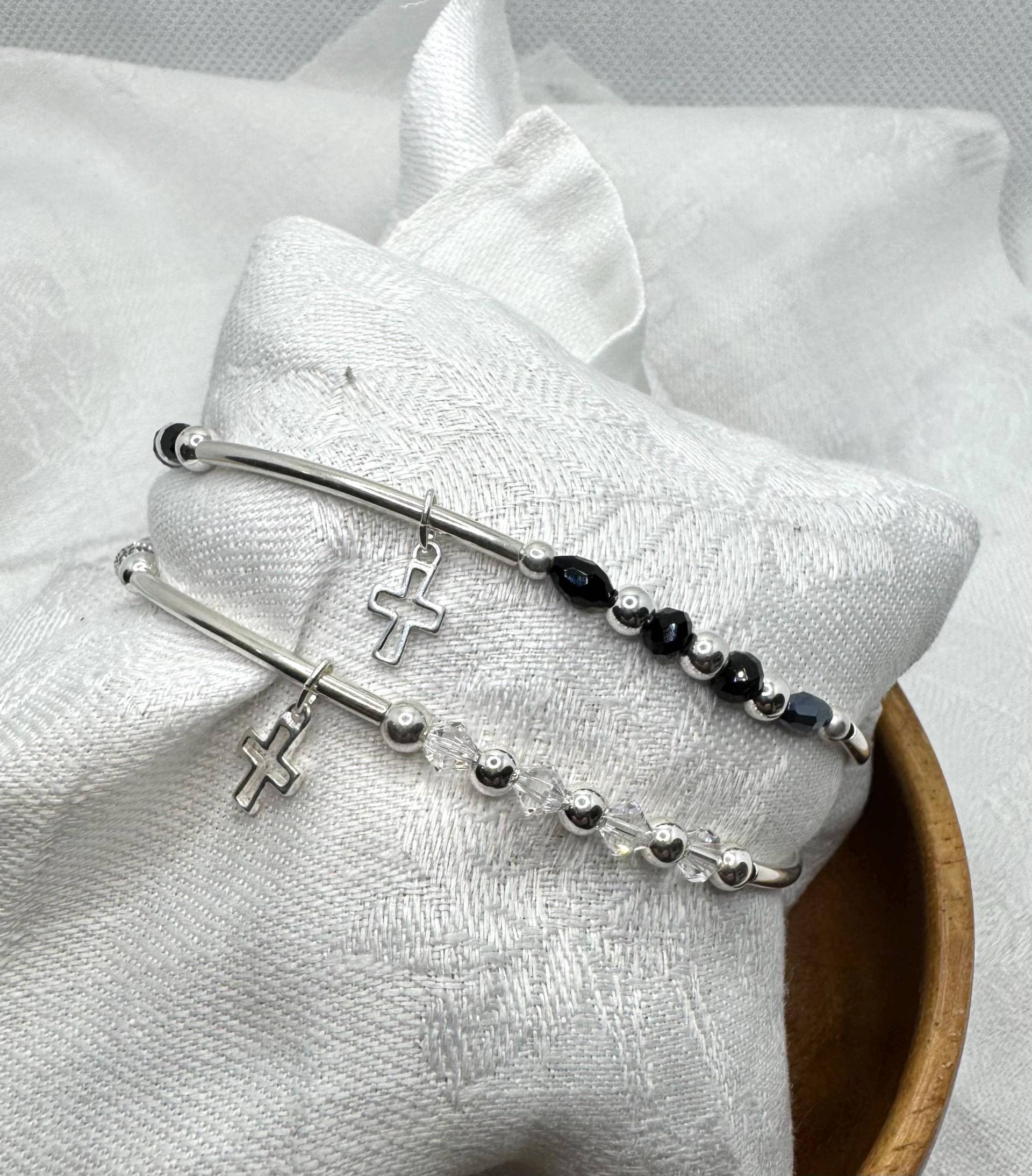 Swarovski Kristall Sterling Silber Gebetsarmband Swarovski Kristall Sterling Silber Gebetsarmband von GigiBCompany