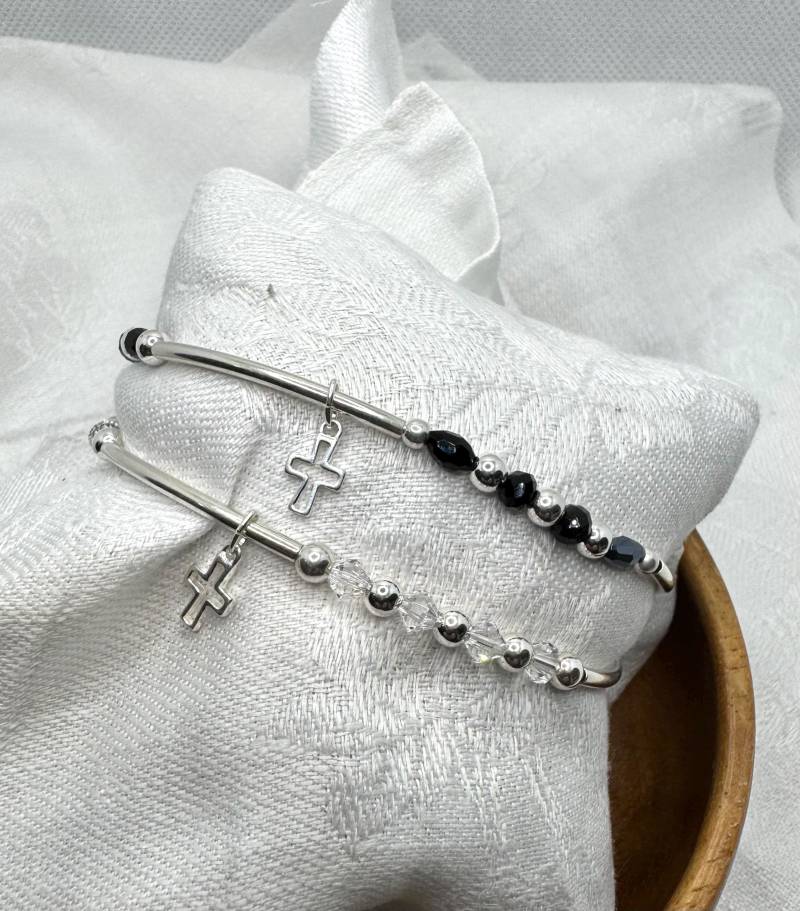 Swarovski Kristall Sterling Silber Gebetsarmband von GigiBCompany