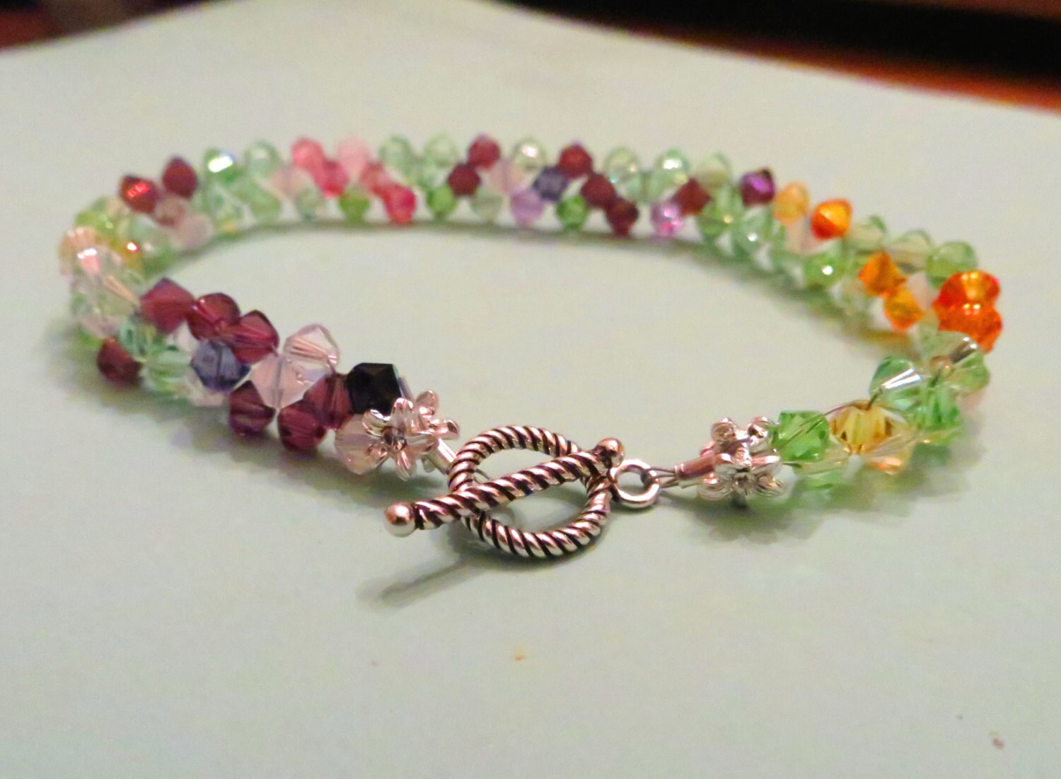 VerkaufFrühling Garten Swarovski Armband, Sterling Silber Schmuck VerkaufFrühling Garten Swarovski Armband, Sterling Silber Schmuck von GigiDaisyCharms