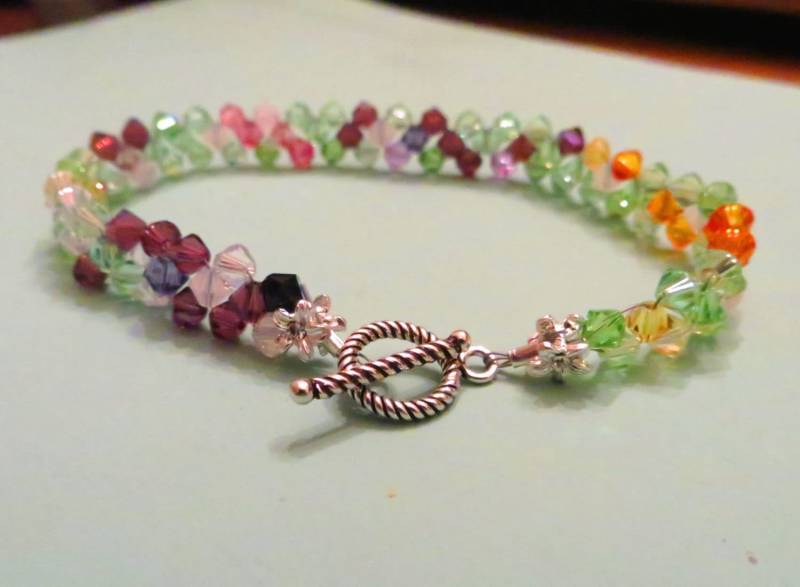 VerkaufFrühling Garten Swarovski Armband, Sterling Silber Schmuck VerkaufFrühling Garten Swarovski Armband, Sterling Silber Schmuck von GigiDaisyCharms