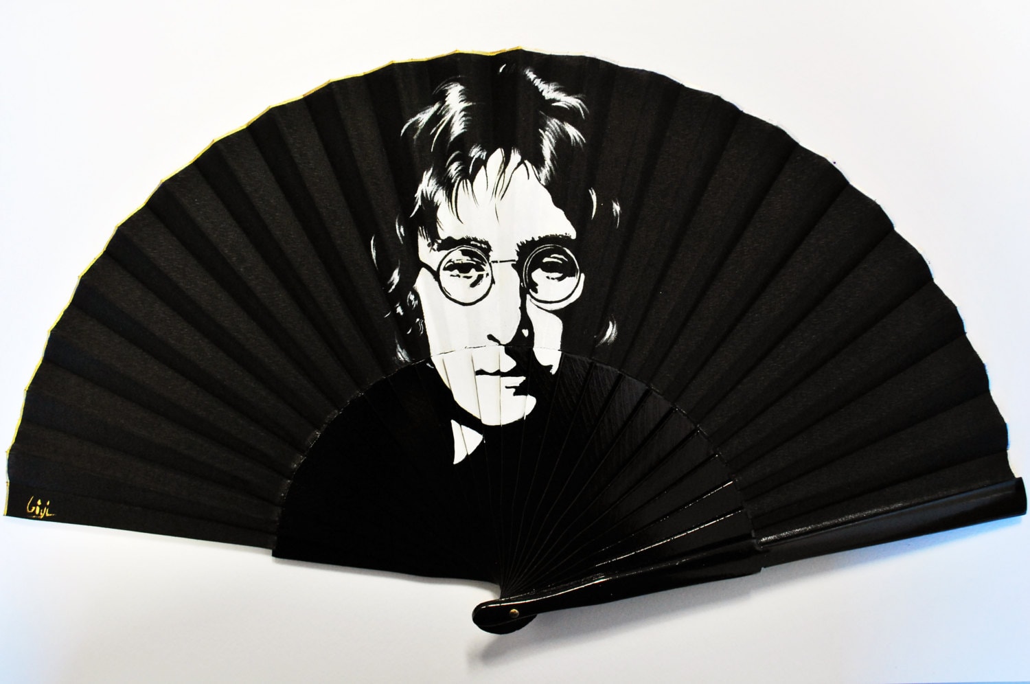 John Lennon Fächer/Kostenloser Versand Handbemalter Handgefertigter John Lennon Fächer/Kostenloser Versand Handbemalter Handgefertigter von GigiHandFans