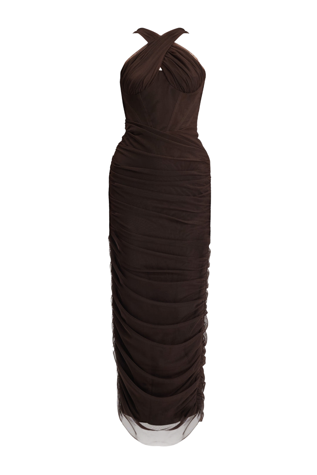 Gigii's | Belinda Mesh Dress | Women's Mocha Midi dresses Gigii's | Belinda Mesh Dress | Women's Mocha Midi dresses von Gigii's