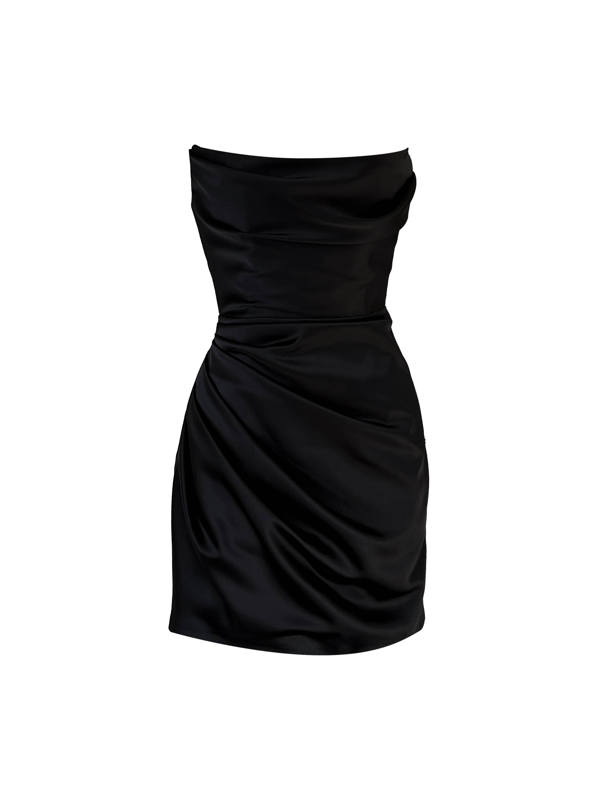 DOUTZEN MİNİ DRESS - BLACK von Gigii's