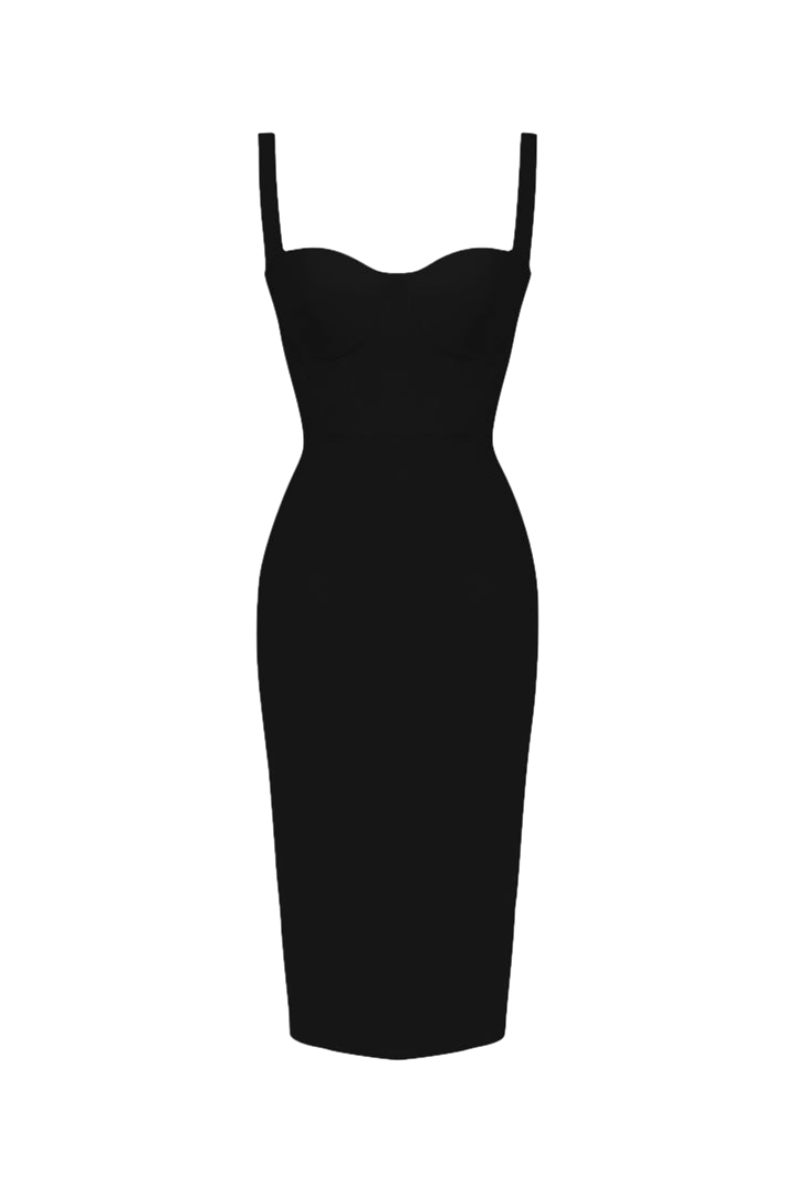 Tessa Crep Dress - Black von Gigii's