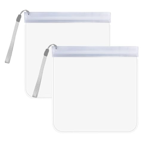 2 transparente Reise-Kulturbeutel, Flughafensicherheit, Flüssigkeitstaschen, 20 x 20 cm, wasserdicht und auslaufsicher, Reisezubehör, Make-up, Urlaub, Essentials Gepäck für Männer und Frauen 2 transparente Reise-Kulturbeutel, Flughafensicherheit, Flüssigkeitstaschen, 20 x 20 cm, wasserdicht und auslaufsicher, Reisezubehör, Make-up, Urlaub, Essentials Gepäck für Männer und Frauen von Gigikill