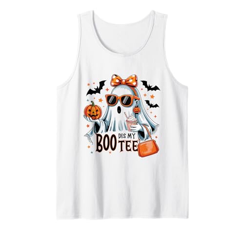 Lustiges Halloween Motiv mit stylischem Geister-Mädchen Tank Top von Gigis Halloween Shop