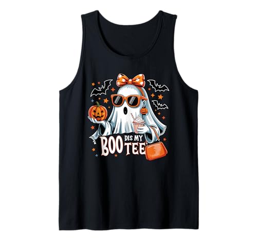 Lustiges Halloween Motiv mit stylischem Geister-Mädchen Tank Top von Gigis Halloween Shop